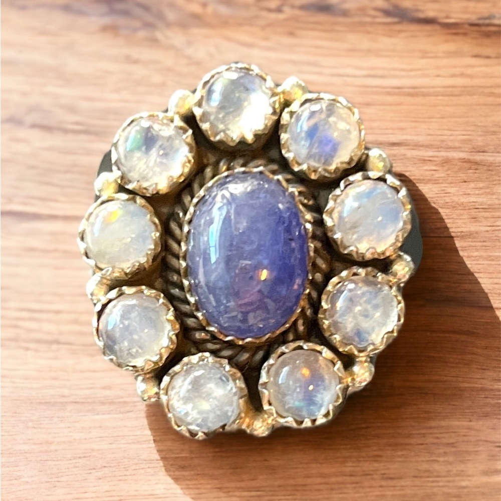 Tanzanite & Moonstone Sterling Silver Ring